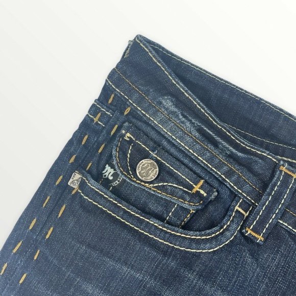 MEK Avondale Mens 30x36 Bootcut Big Stitching Dark - Picture 4 of 12